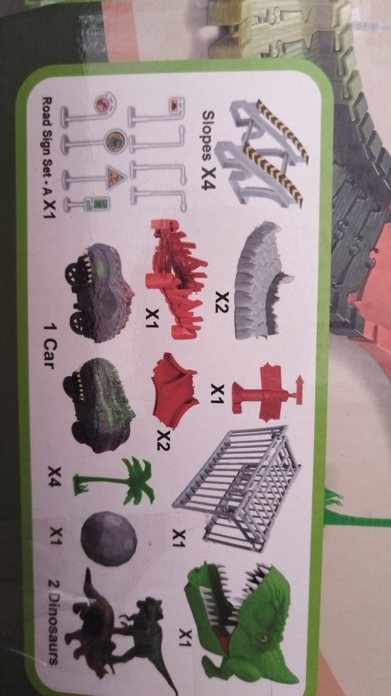 Comprar Pista De Dinosaurios 228 Piezas en Electroshopy - Ángulo 2